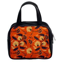 Folk Flowers Pattern  Classic Handbag (two Sides) by Eskimos