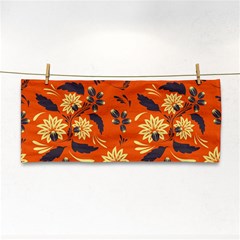 Folk Flowers Pattern  Hand Towel by Eskimos