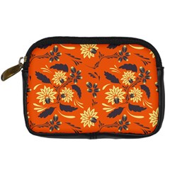 Folk Flowers Pattern  Digital Camera Leather Case by Eskimos