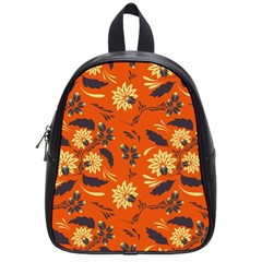 Folk Flowers Pattern  School Bag (small) by Eskimos