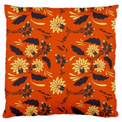 Folk Flowers Pattern  Large Cushion Case (one Side) by Eskimos