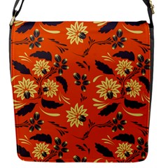 Folk Flowers Pattern  Flap Closure Messenger Bag (s) by Eskimos