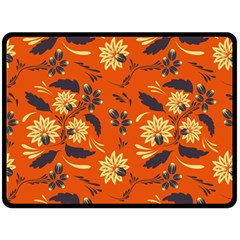 Folk Flowers Pattern  Double Sided Fleece Blanket (large)  by Eskimos