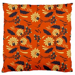 Folk Flowers Pattern  Standard Flano Cushion Case (one Side) by Eskimos