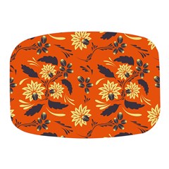 Folk Flowers Pattern  Mini Square Pill Box by Eskimos