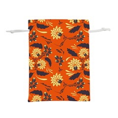 Folk Flowers Pattern  Lightweight Drawstring Pouch (s) by Eskimos