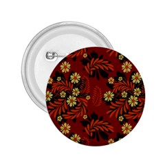 Folk flowers pattern 2.25  Buttons