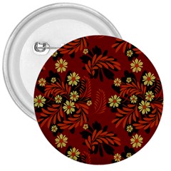 Folk flowers pattern 3  Buttons