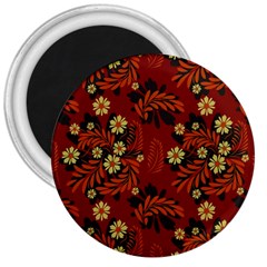 Folk Flowers Pattern 3  Magnets by Eskimos