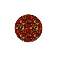 Folk Flowers Pattern Golf Ball Marker by Eskimos