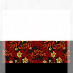 Folk flowers pattern Rectangular Jigsaw Puzzl