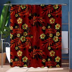 Folk flowers pattern Shower Curtain 60  x 72  (Medium) 