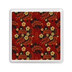 Folk flowers pattern Memory Card Reader (Square)