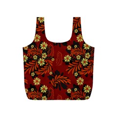 Folk Flowers Pattern Full Print Recycle Bag (s) by Eskimos