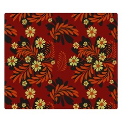 Folk flowers pattern Double Sided Flano Blanket (Small) 