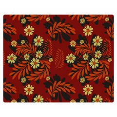 Folk Flowers Pattern Double Sided Flano Blanket (medium)  by Eskimos