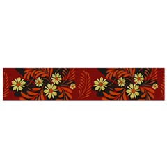 Folk flowers pattern Small Flano Scarf