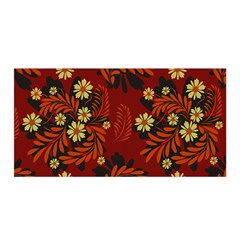 Folk flowers pattern Satin Wrap