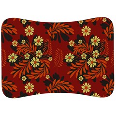 Folk flowers pattern Velour Seat Head Rest Cushion