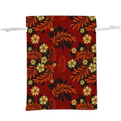 Folk flowers pattern  Lightweight Drawstring Pouch (XL)