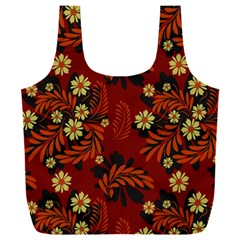 Folk flowers pattern Full Print Recycle Bag (XXL)