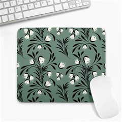 Folk Flowers Pattern Large Mousepads by Eskimos