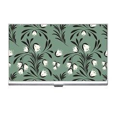 Folk Flowers Pattern Business Card Holder by Eskimos