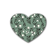 Folk Flowers Pattern Heart Coaster (4 Pack)  by Eskimos