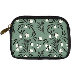 Folk Flowers Pattern Digital Camera Leather Case by Eskimos