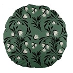 Folk flowers pattern Large 18  Premium Round Cushions Front