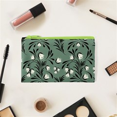 Folk Flowers Pattern Cosmetic Bag (xs) by Eskimos