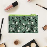 Folk flowers pattern Cosmetic Bag (XS) Back