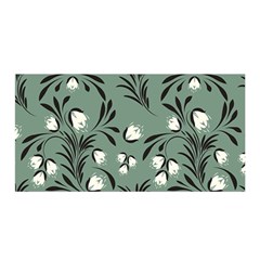 Folk Flowers Pattern Satin Wrap by Eskimos