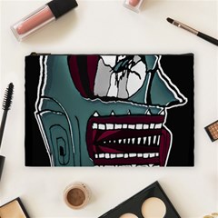 Colored Creepy Man Portrait Illustration Cosmetic Bag (large) by dflcprintsclothing