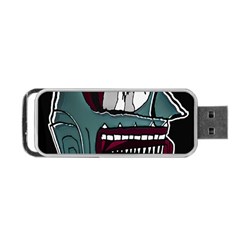 Colored Creepy Man Portrait Illustration Portable Usb Flash (one Side) by dflcprintsclothing