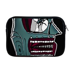 Colored Creepy Man Portrait Illustration Apple Macbook Pro 17  Zipper Case by dflcprintsclothing