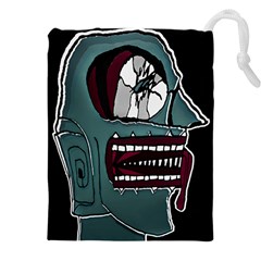 Colored Creepy Man Portrait Illustration Drawstring Pouch (5xl) by dflcprintsclothing