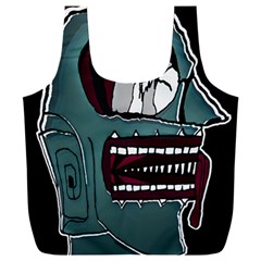 Colored Creepy Man Portrait Illustration Full Print Recycle Bag (xxxl) by dflcprintsclothing