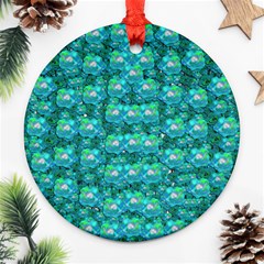 Big Roses In The Forest Ornament (round) by pepitasart