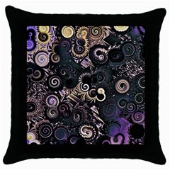 Whirligig Throw Pillow Case (black) by MRNStudios