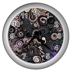 Whirligig Wall Clock (silver) by MRNStudios