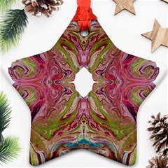 Marbling Collage Star Ornament (two Sides) by kaleidomarblingart