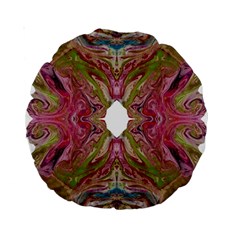 Marbling Collage Standard 15  Premium Round Cushions by kaleidomarblingart