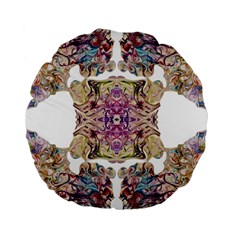 Marbling Collage Iv Standard 15  Premium Flano Round Cushions by kaleidomarblingart