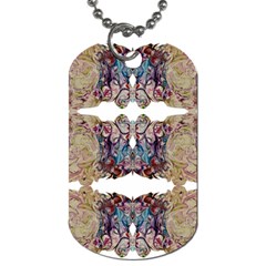 Rows Of Marbled Collage Dog Tag (one Side) by kaleidomarblingart