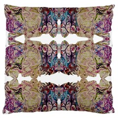 Rows Of Marbled Collage Large Cushion Case (two Sides) by kaleidomarblingart