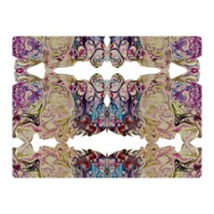 Rows Of Marbled Collage Double Sided Flano Blanket (mini)  by kaleidomarblingart