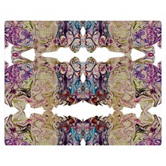 Rows Of Marbled Collage Double Sided Flano Blanket (medium)  by kaleidomarblingart