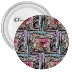 Collage Repeats I 3  Buttons by kaleidomarblingart