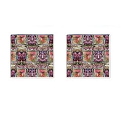 Collage Repeats  Cufflinks (square) by kaleidomarblingart